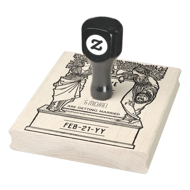 Anpassningsbar Spara Vintagen Date ART Noveau Deco Stämpel (Stämpel)