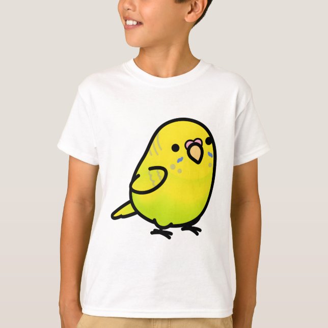 ANPASSNINGSBAR Sparky Knubbiget Budgie T Shirt (Framsida)