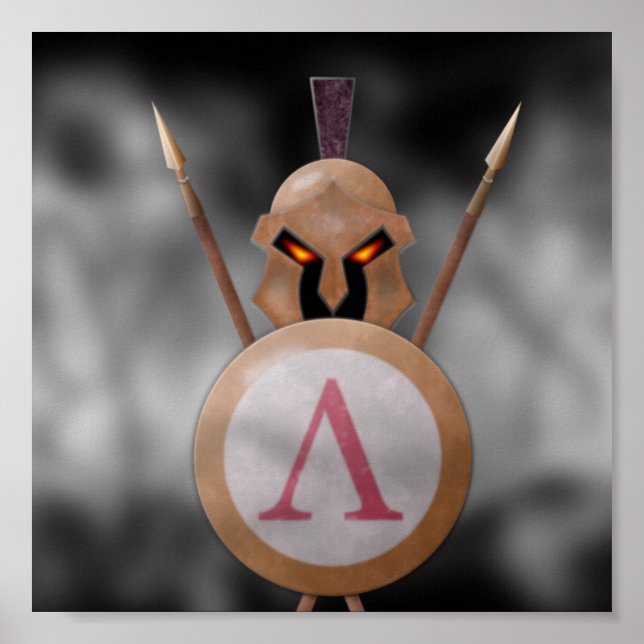 Anpassningsbar Spartan Canvas Poster (Framsidan)
