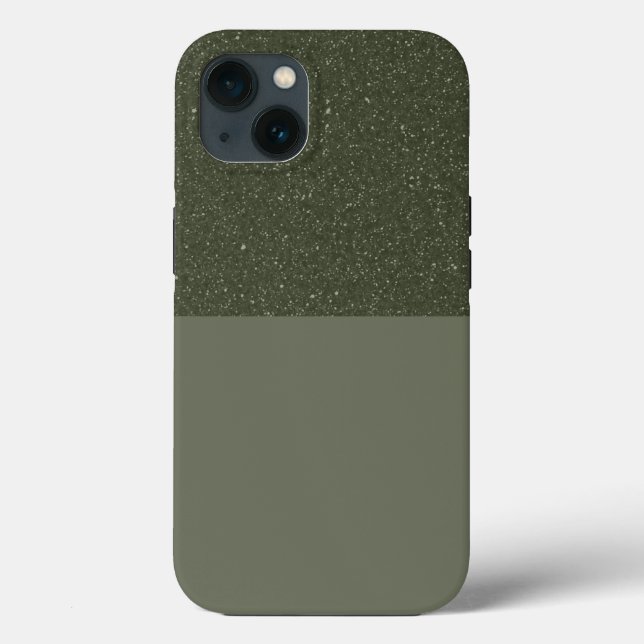 Anpassningsbar Speckled Moss Grönt iPhone 13 Fodra (Baksida)