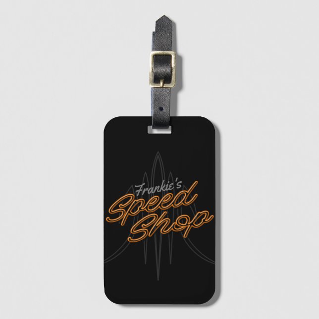 Anpassningsbar Speed Shop Pinstriping Hot rod Gara Bagagebricka (Framsida vertikal)