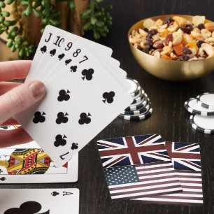 Anpassningsbar spelar kort med amerikanska och bri casinokort