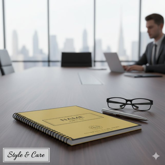 Anpassningsbar Spiral bärbar dator med Namn & Busi Anteckningsbok (Custom Spiral Notebook with Name & Business Logo)