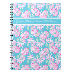Anpassningsbar Spiral eller Journal, Rosa ros Anteckningsbok