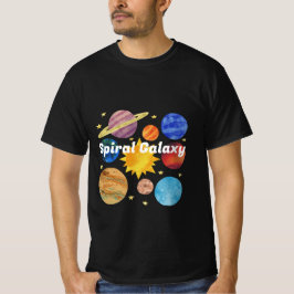Anpassningsbar Spiral galaxy l Färggrafik svart T Shirt