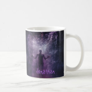Anpassningsbar Spooky Ghost Horror Lila Black Hall Kaffemugg