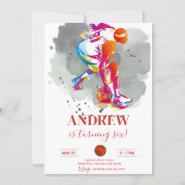 Anpassningsbar Sport Basketball Birthday Inbjudningar