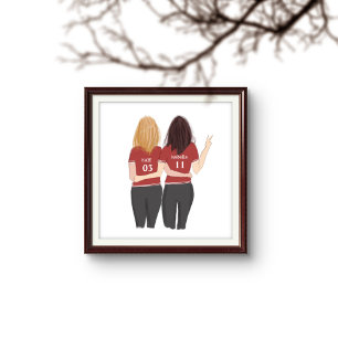 Anpassningsbar, sport, spelare, bästa vänner, poster