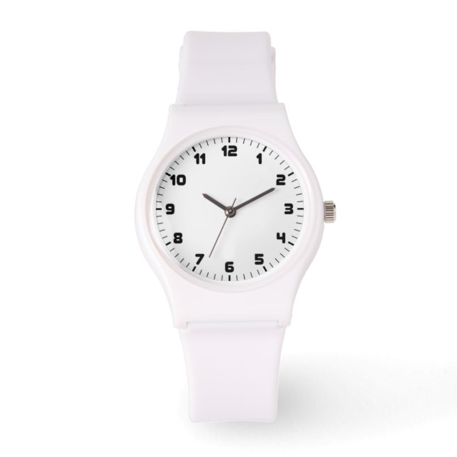 anpassningsbar, sportisk kiseldamur armbandsur (Framsida)