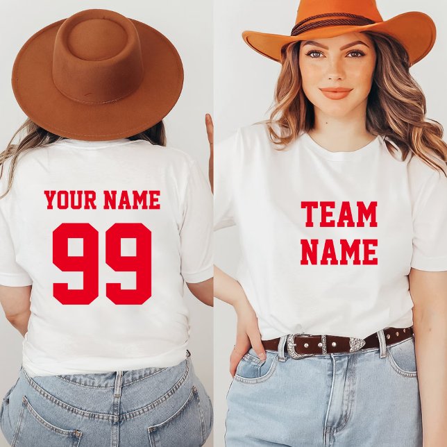 Anpassningsbar Sports Baseball Team Front Back Nam T Shirt (Skapare uppladdad)