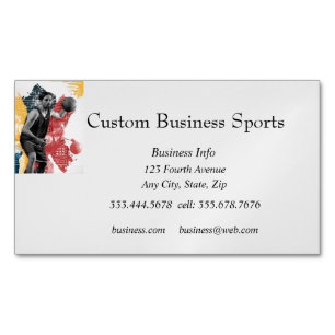 Anpassningsbar Sports Basketball Coach Store Magnetiska Visitkort