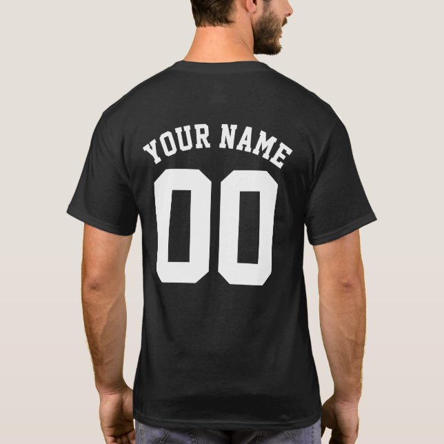 Anpassningsbar Sports Jersey T-Shirt (Baksida)