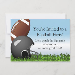 Anpassningsbar Sports Party Football Game Helmet/B Inbjudningar