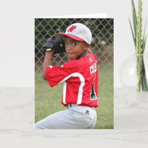 Anpassningsbar Sports Photo Greeting Card Kort