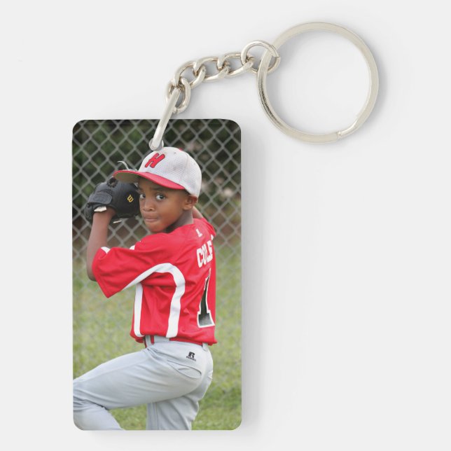 Anpassningsbar Sports Photo Keychain (Baksidan)