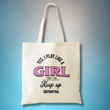Anpassningsbar Sports "Play As a Girl" lustiga cit