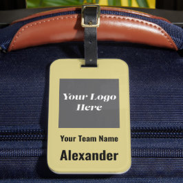 Anpassningsbar Sports Team Logotyp, Team & Player Bagagebricka