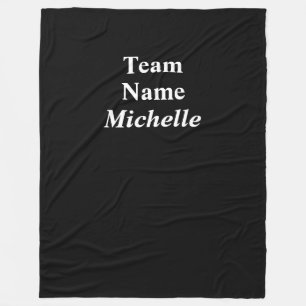 Anpassningsbar Sports Team Namn Fleece Blanket
