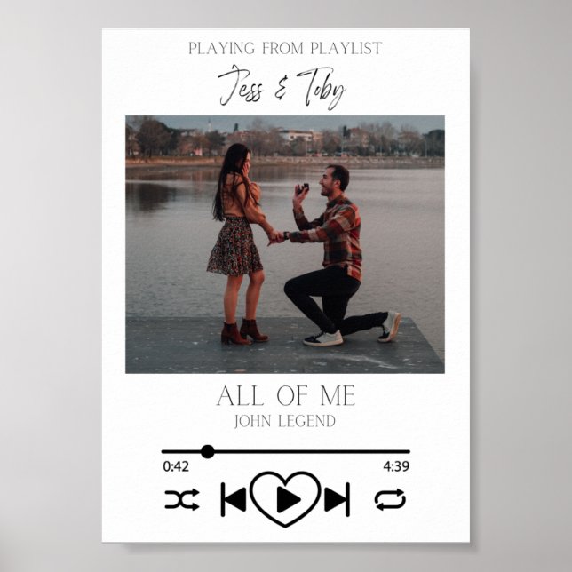 Anpassningsbar Spotify Music Photo Anniury Skriv u Poster (Framsidan)