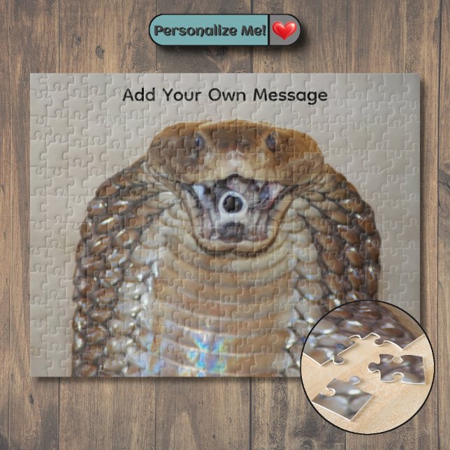 Anpassningsbar Spottande Kobra (Giftig Orm) Pussel (Customizable Spitting Cobra (Venomous Snake) Jigsaw Puzzle)