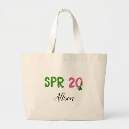 Anpassningsbar SPR 20 AKA Sorority Canvas Tote Jumbo Tygkasse