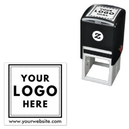 Anpassningsbar Square Logotyp Business Company web Självfärgande Stämpel