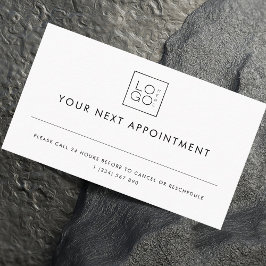 Anpassningsbar Square Logotyp - enkelt avtalat vis Tidsbeställning Kort
