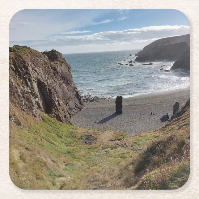 Anpassningsbar Square Underlägg Tra Na Bo Beach (Framsidan)