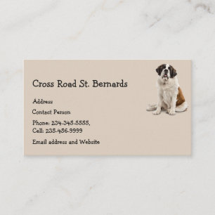 Anpassningsbar St. Bernard Hund Pet Animal Logotyp Visitkort