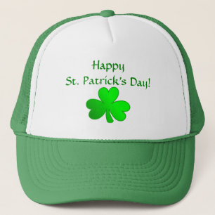 Anpassningsbar St. Patrick Day Grönt Hat med Shamr Keps