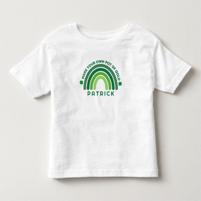 Anpassningsbar St. Patrick gör din egen pot av Gul T Shirt (Framsida)