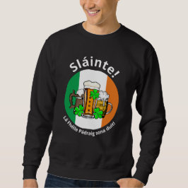 Anpassningsbar ST PATRICKS DAY Irish Flagga Beer U Lång Ärmad Tröja