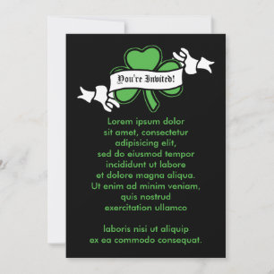 Anpassningsbar St. Patrick's Day Shamrock-inbjudan Inbjudningar