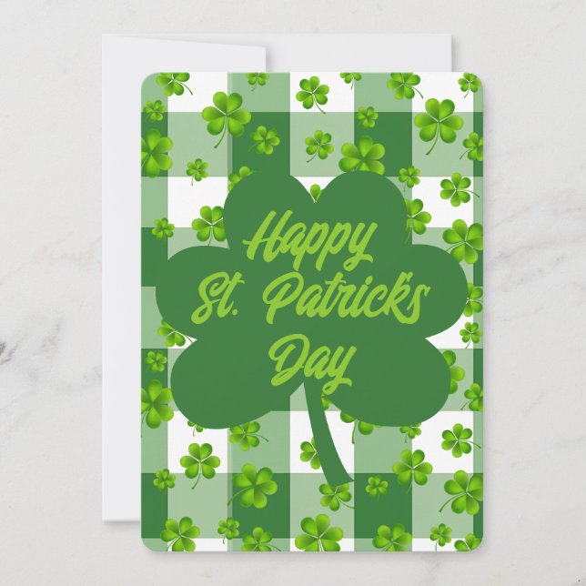 Anpassningsbar St. Patrick's Day Shamrock Julkort (Framsida)