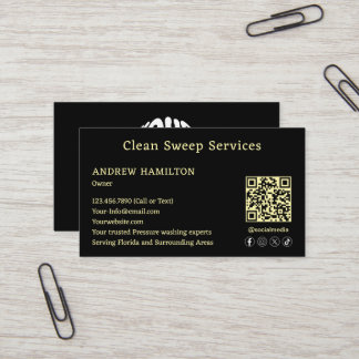 Anpassningsbar Städning tjänstmall för enkelt mode Visitkort