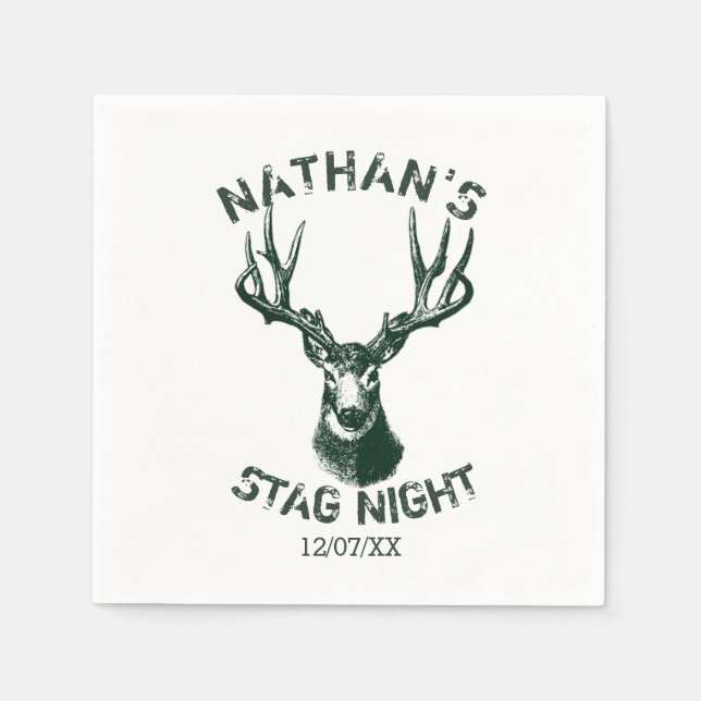 Anpassningsbar Stag Night Antlers Pappersservett (Framsidan)