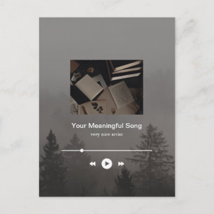 Anpassningsbar stämningsfull Musikspelare Estetik Vykort