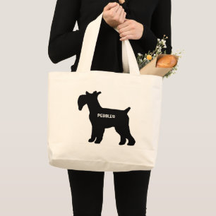 ANPASSNINGSBAR Standard Schnauzer Hund Silhouette Jumbo Tygkasse