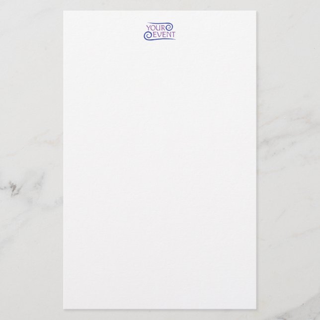 Anpassningsbar Stationery Papper med Logotyp för f (Framsida)