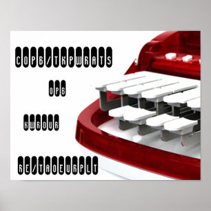 Anpassningsbar Steno Red Maskin Skriv ut Poster