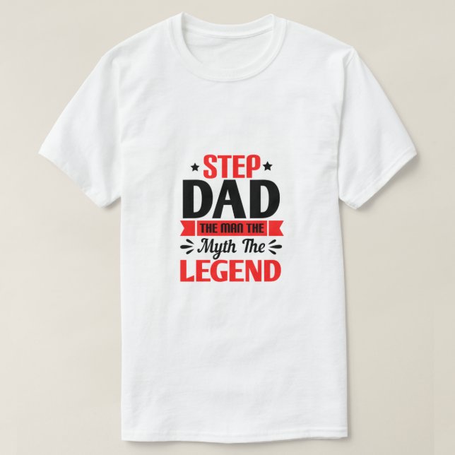 Anpassningsbar Step Pappa T-Shirt (Design framsida)