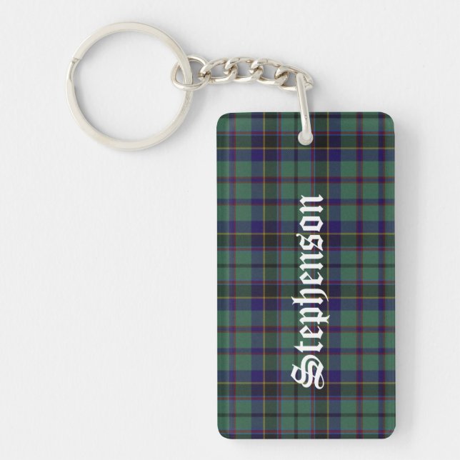 Anpassningsbar Stephenson Tartan Play Nyckelring (Framsidan)