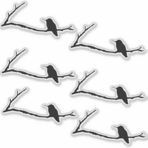 Anpassningsbar Sticker - Hummingbird på Gren Klistermärken