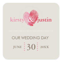 ANPASSNINGSBAR STICKER SEAL Sött fingeravtryckshjä