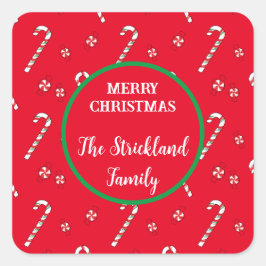 Anpassningsbar Stickers till jul Fyrkantigt Klistermärke