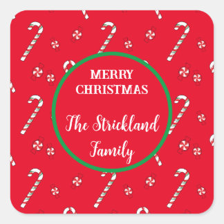 Anpassningsbar Stickers till jul Fyrkantigt Klistermärke