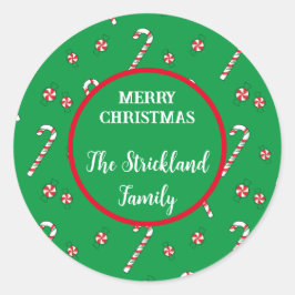 Anpassningsbar Stickers till jul Runt Klistermärke