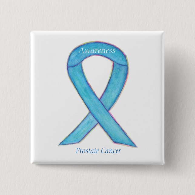 Anpassningsbar-stift för Prostate Cancer Blue Awar Knapp (Framsida)