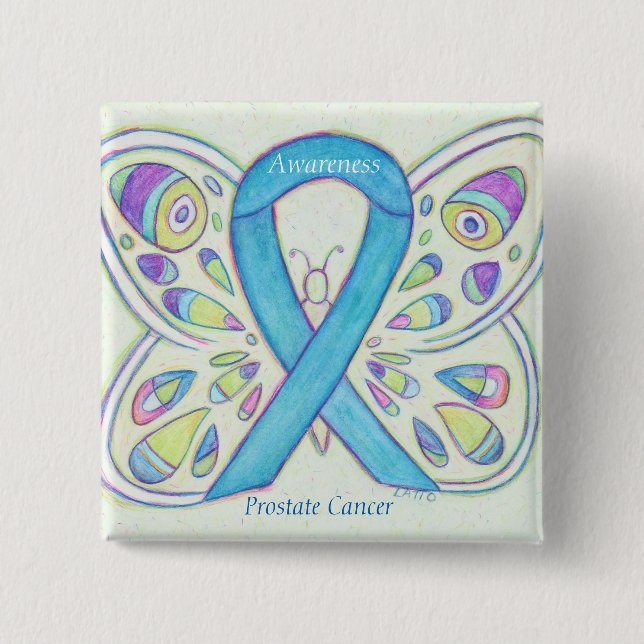 Anpassningsbar-stift för Prostate Cancer Blue Awar Knapp (Framsida)