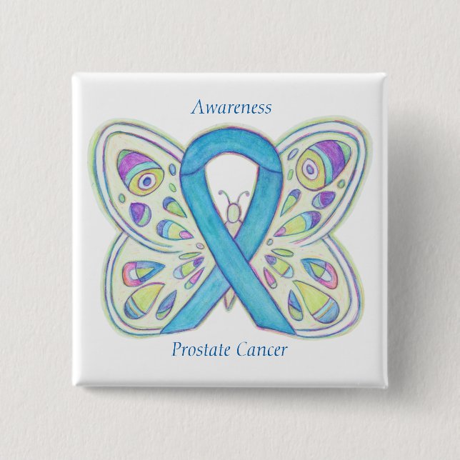 Anpassningsbar-stift för Prostate Cancer Blue Awar Knapp (Framsida)
